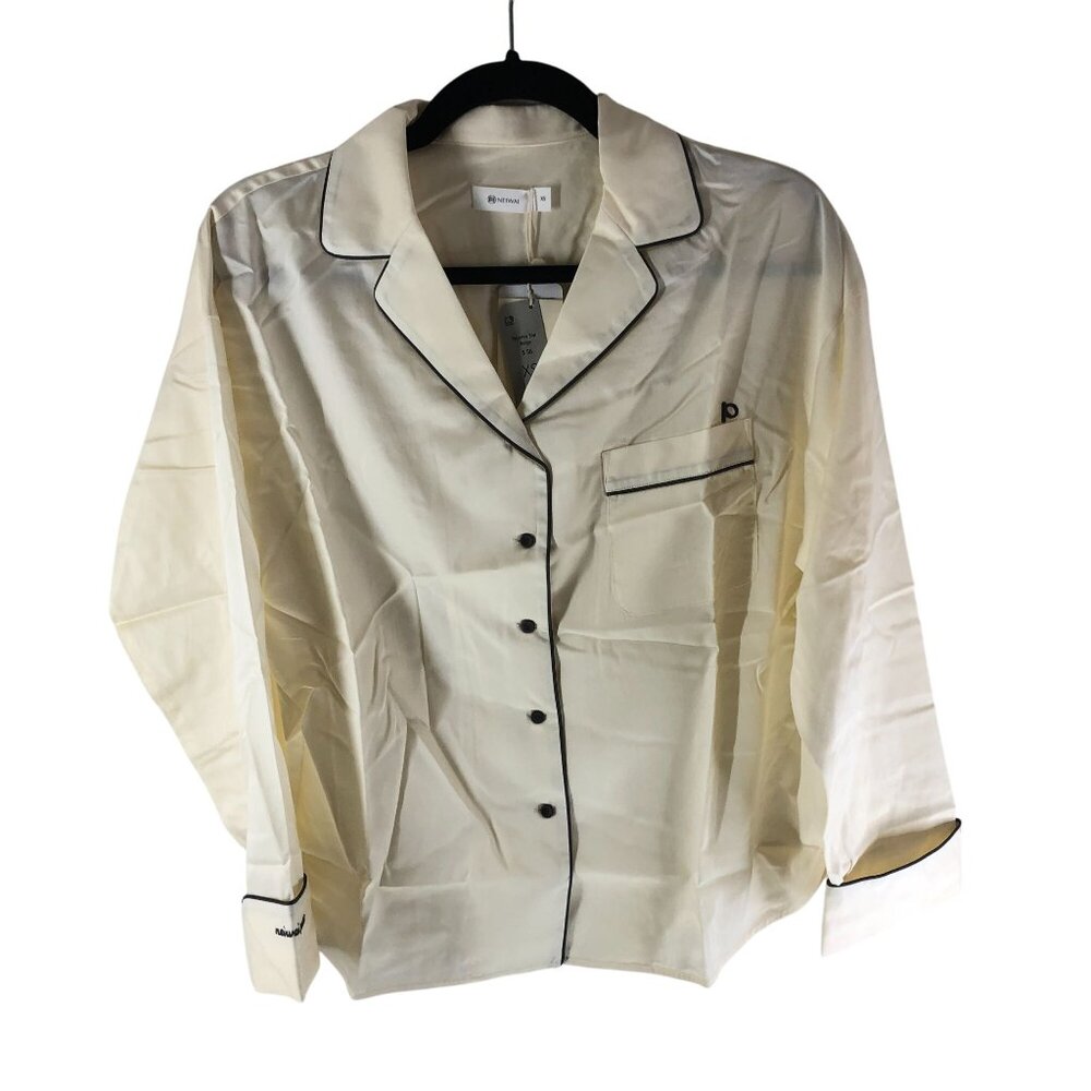 Neiwai Classic Embroidered Pajama Shirt 2.0 Beige XS